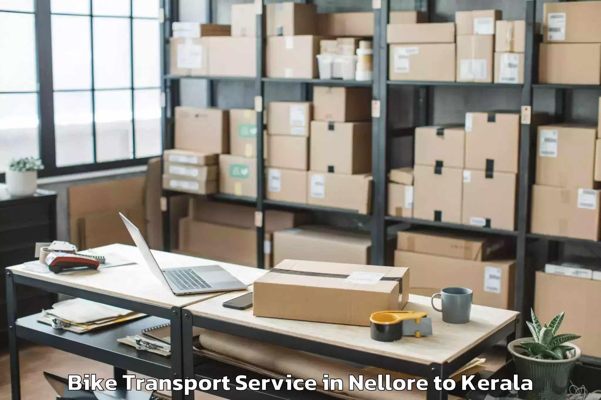 Easy Nellore to Karunagappally Bike Transport Booking